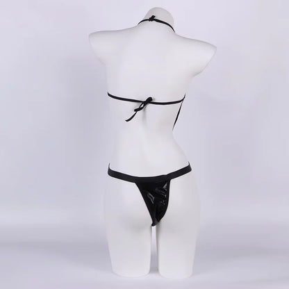 Laced in Power Wet-Look Bodysuit