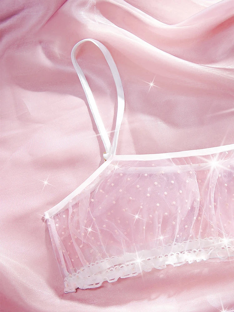 Midnight Confetti Sheer Lingerie Set