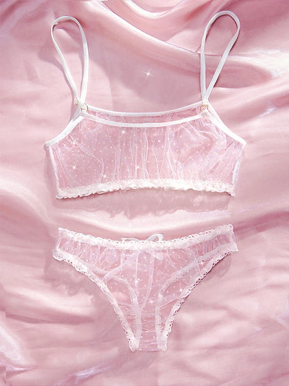 Midnight Confetti Sheer Lingerie Set