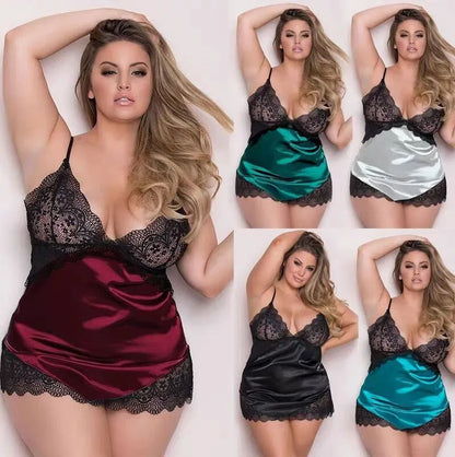 Silver Siren Satin Chemise