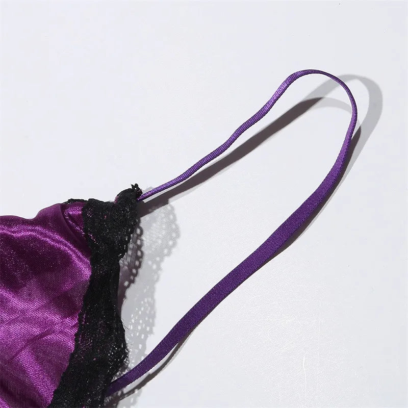 Satin Embrace Lace Babydoll