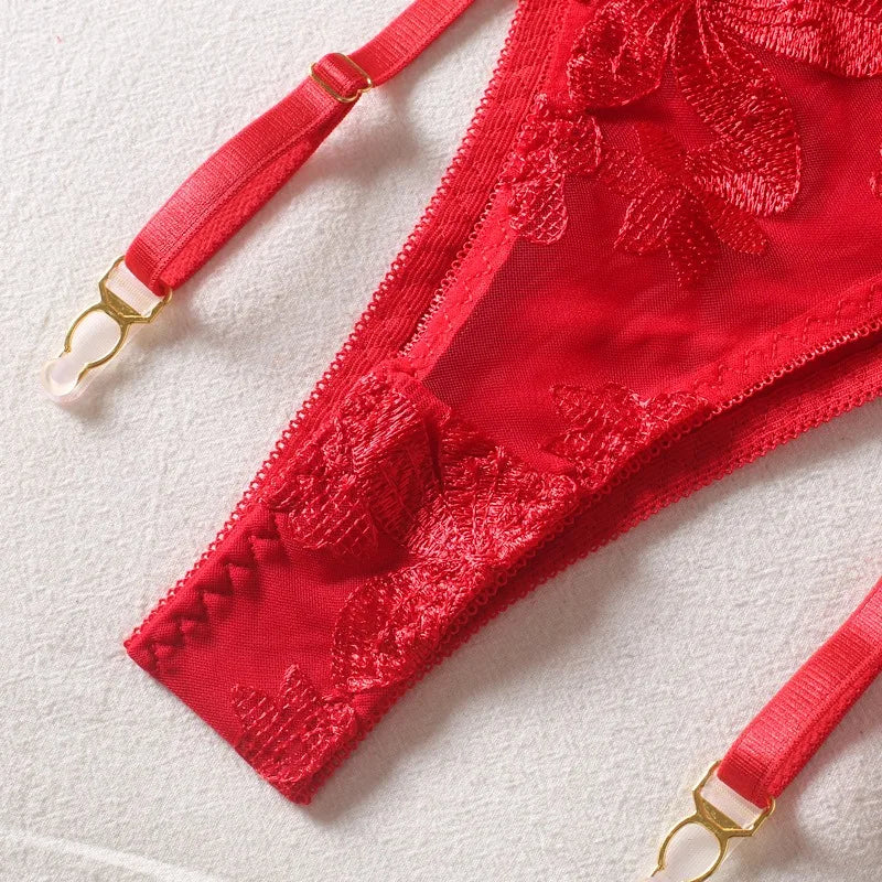 Boudoir Ballet Lace Suspender Set