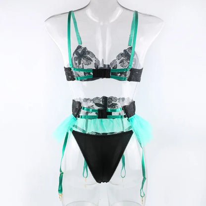 Boudoir Ballet Lace Suspender Set