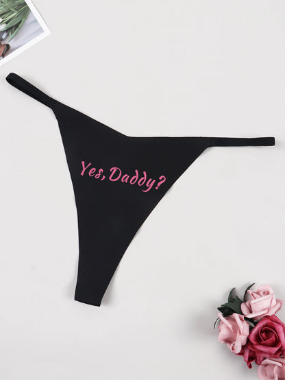 Proceed With Caution Statement Thong