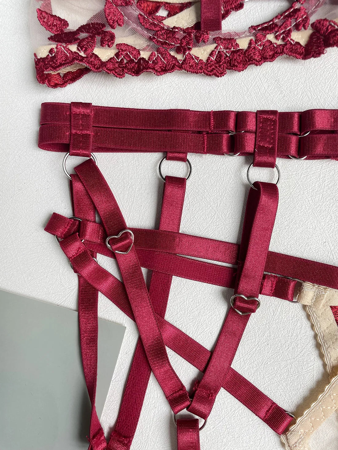 Burgundy Obsession Harness Set