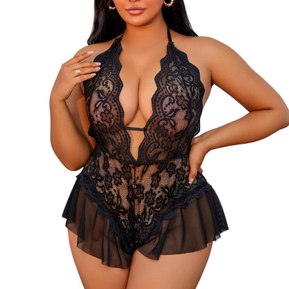 Midnight Rapture Lace Teddy