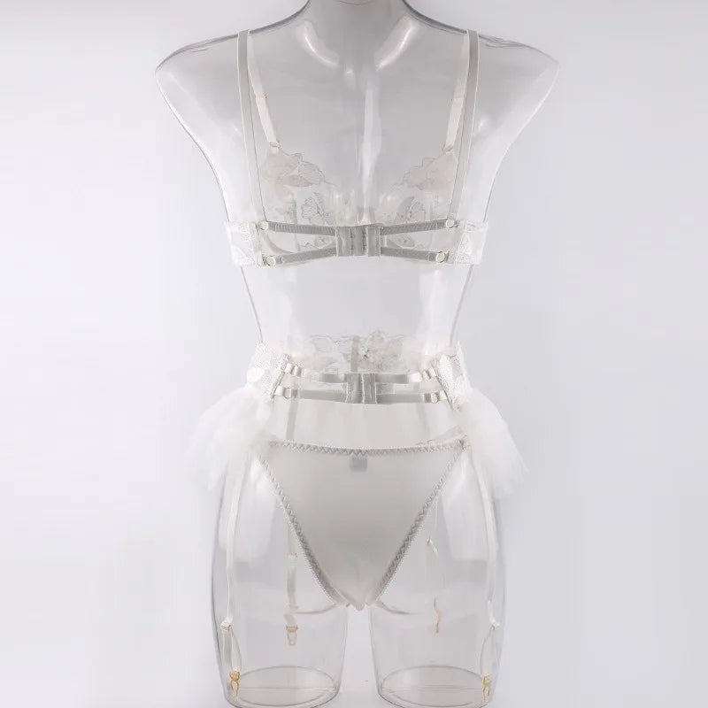Boudoir Ballet Lace Suspender Set