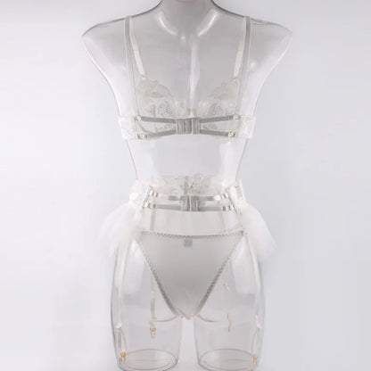 Boudoir Ballet Lace Suspender Set