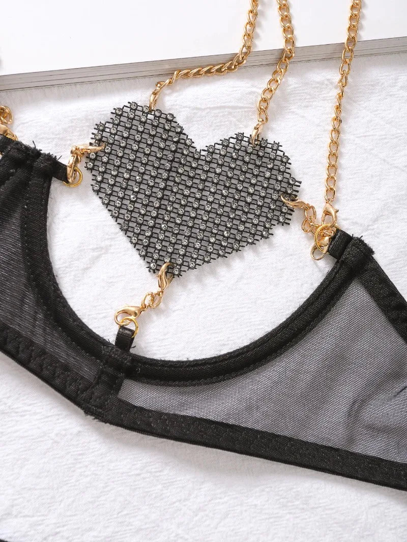 Heartbound Chain Lingerie Set