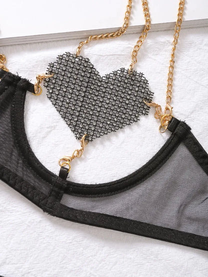 Heartbound Chain Lingerie Set