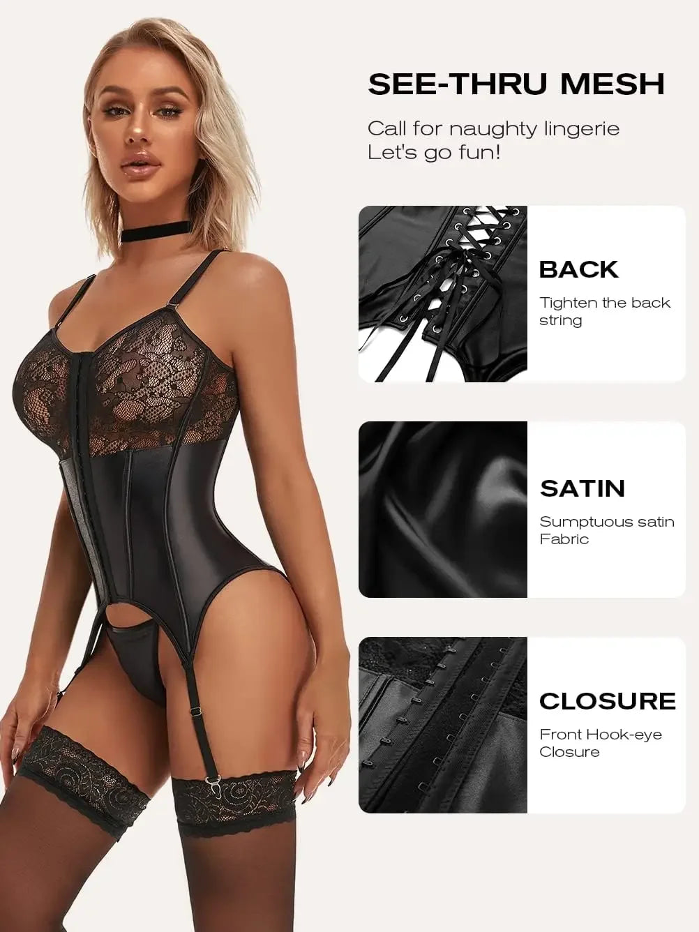 Midnight Sculpt Corset Bodysuit