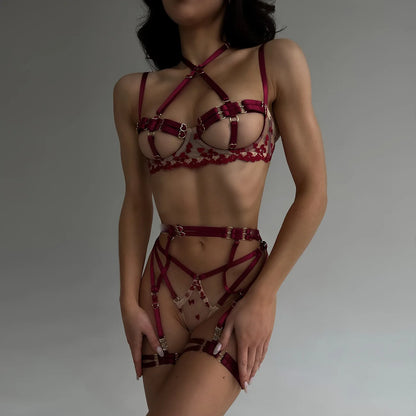 Burgundy Obsession Harness Set