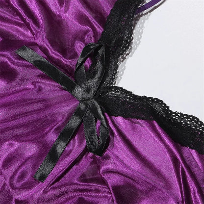Satin Embrace Lace Babydoll