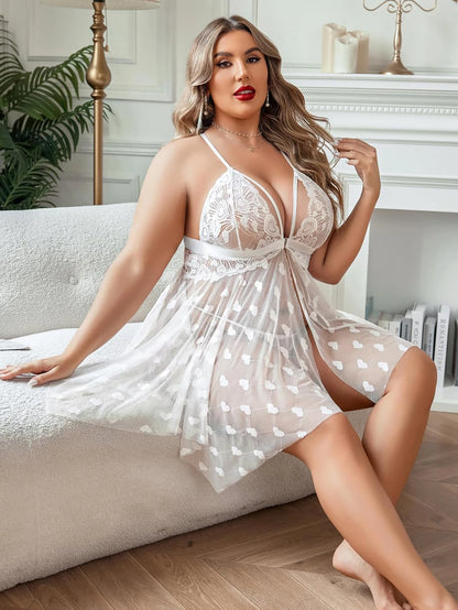 Midnight Heartbeat Babydoll Set