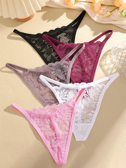 Fleur Essentials Lace Thong 5-Pack
