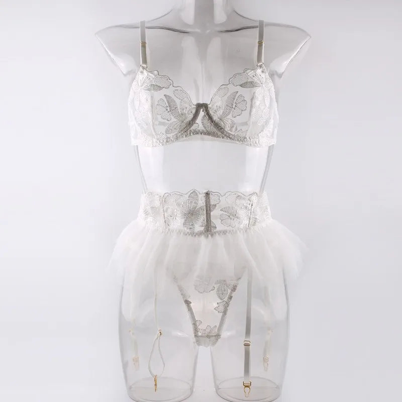 Boudoir Ballet Lace Suspender Set