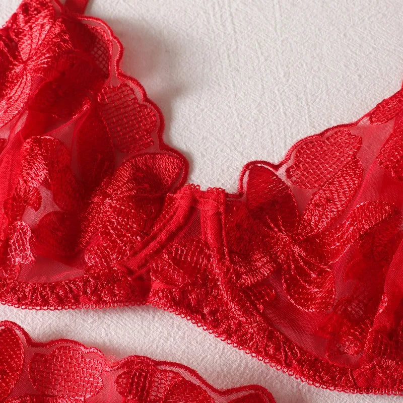 Boudoir Ballet Lace Suspender Set