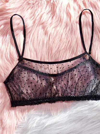 Midnight Confetti Sheer Lingerie Set