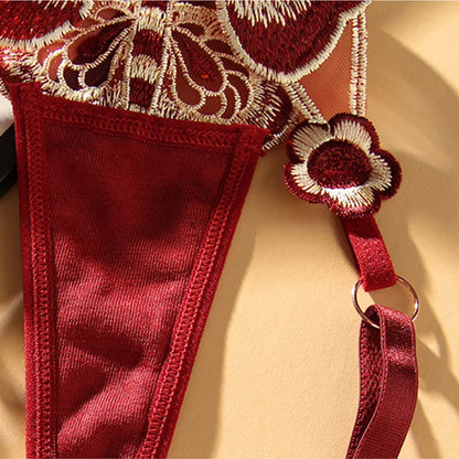 Bordeaux Wings Thong