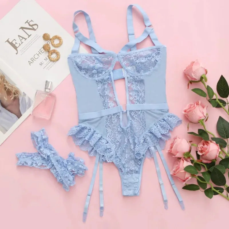 Ruffle Ritual Lace Bodysuit