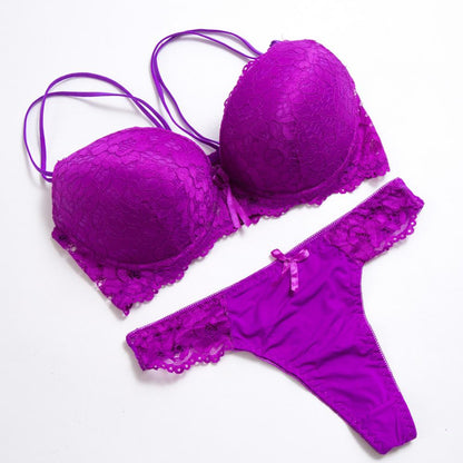Electric Bloom Lace Lingerie Set