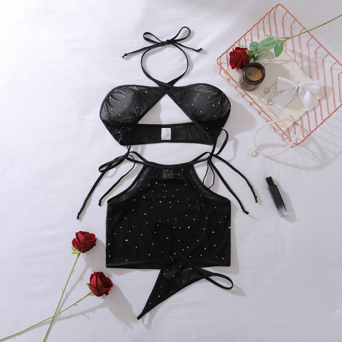 Starlit Enigma Mesh Lingerie Set