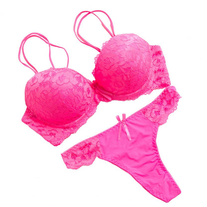 Electric Bloom Lace Lingerie Set