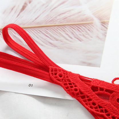 Pearl Drop Lace Thong