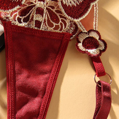 Bordeaux Wings Thong