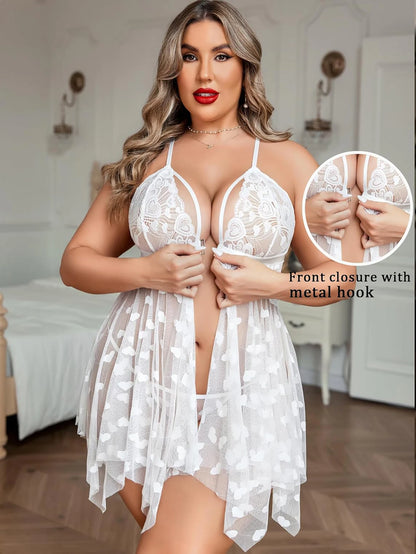 Midnight Heartbeat Babydoll Set