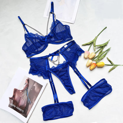 Neon Temptation Chain Lingerie Set
