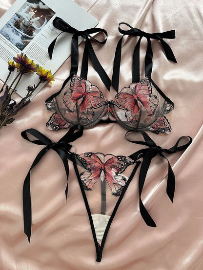 Diccvicc Butterfly Lingerie Set