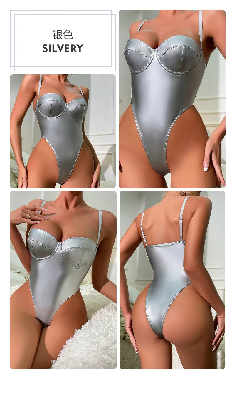 Lacquered Heat Vinyl Bodysuit