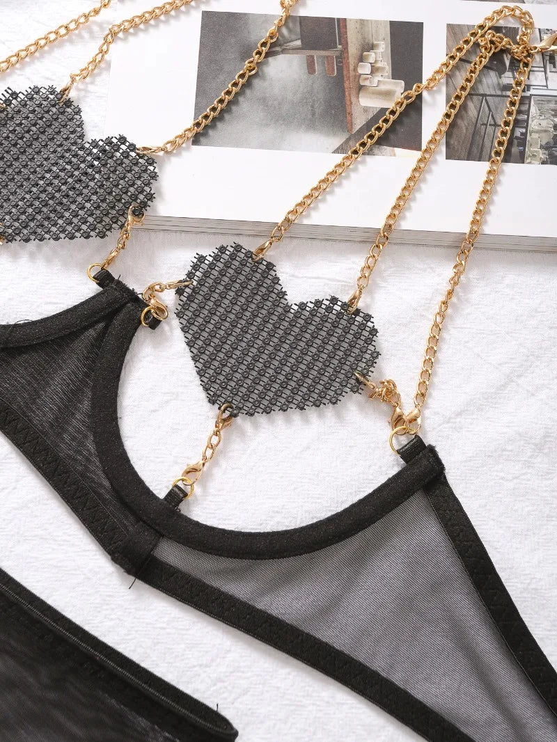 Heartbound Chain Lingerie Set