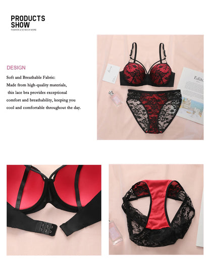 Floral Inferno Lace Lingerie Set