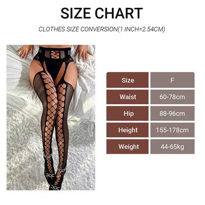 Crystal Kiss Rhinestone Fishnet Tights