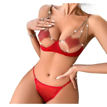 Heartbound Chain Lingerie Set