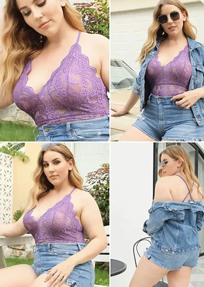 Champagne Elegance Lace Bodysuit