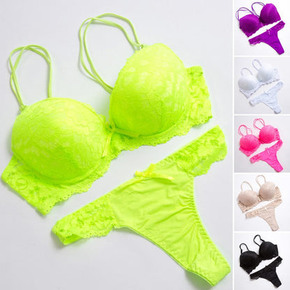 Electric Bloom Lace Lingerie Set
