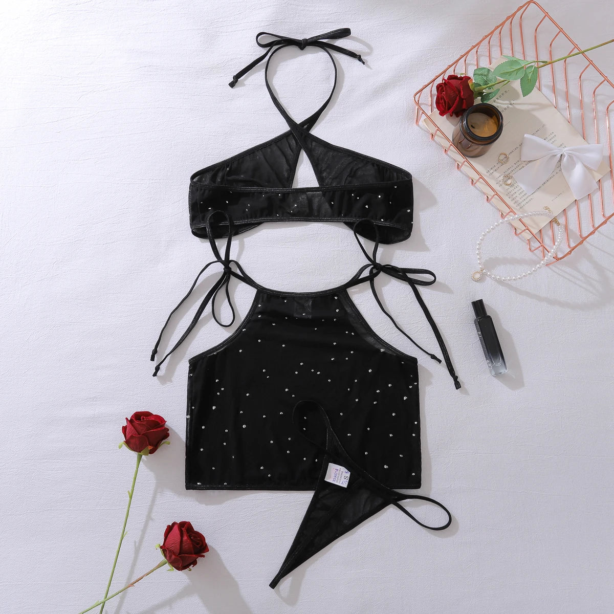 Starlit Enigma Mesh Lingerie Set