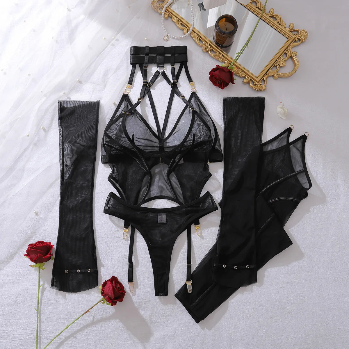 Prism Veil Harness Bodystocking Set