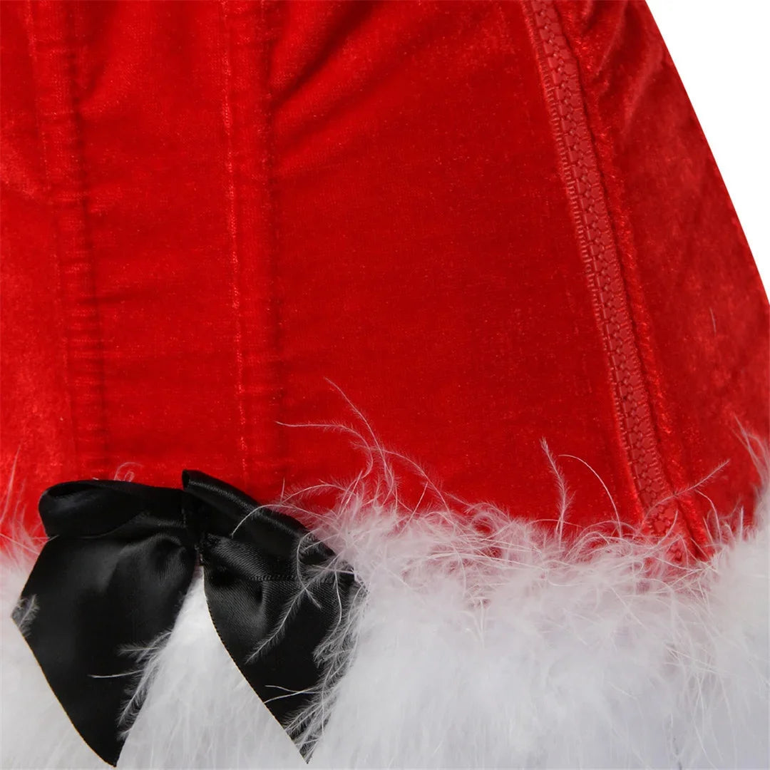 Velvet Under the Mistletoe Corset