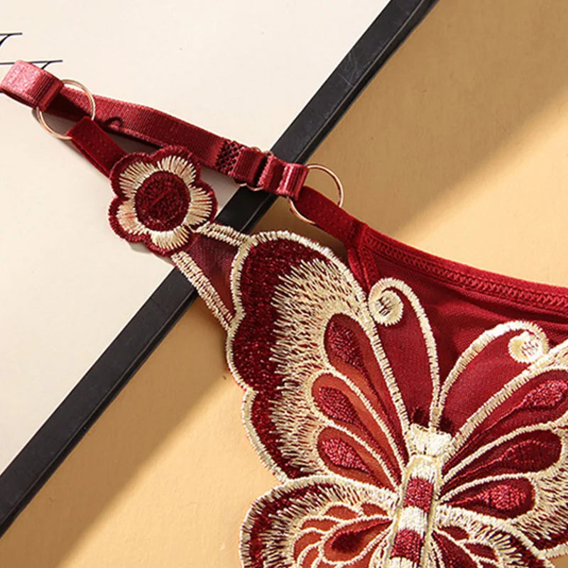 Bordeaux Wings Thong