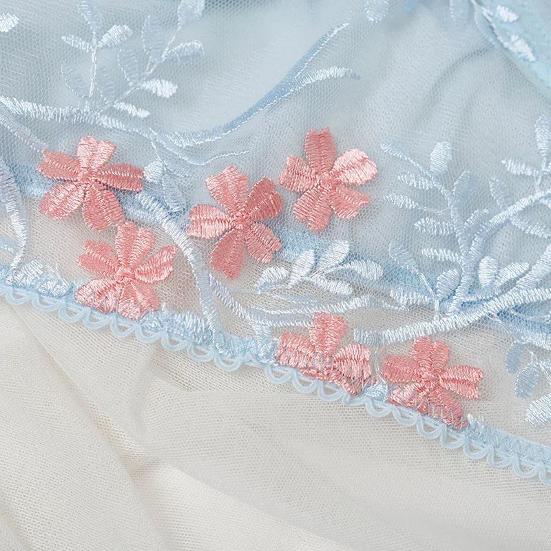 Blossom Dream Embroidered Lingerie Set
