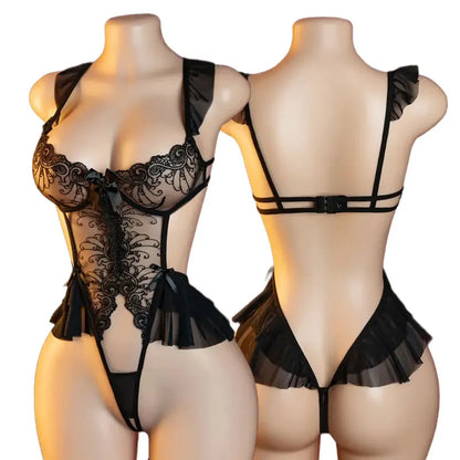Ruffled Seduction Lace Teddy