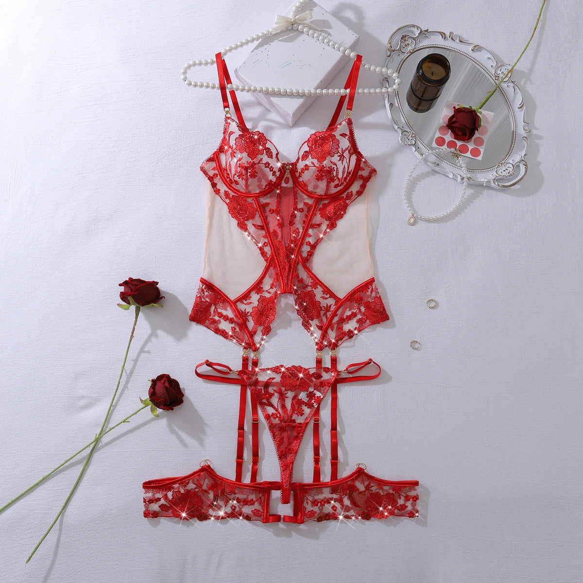 Belladonna Corset Suspender Set