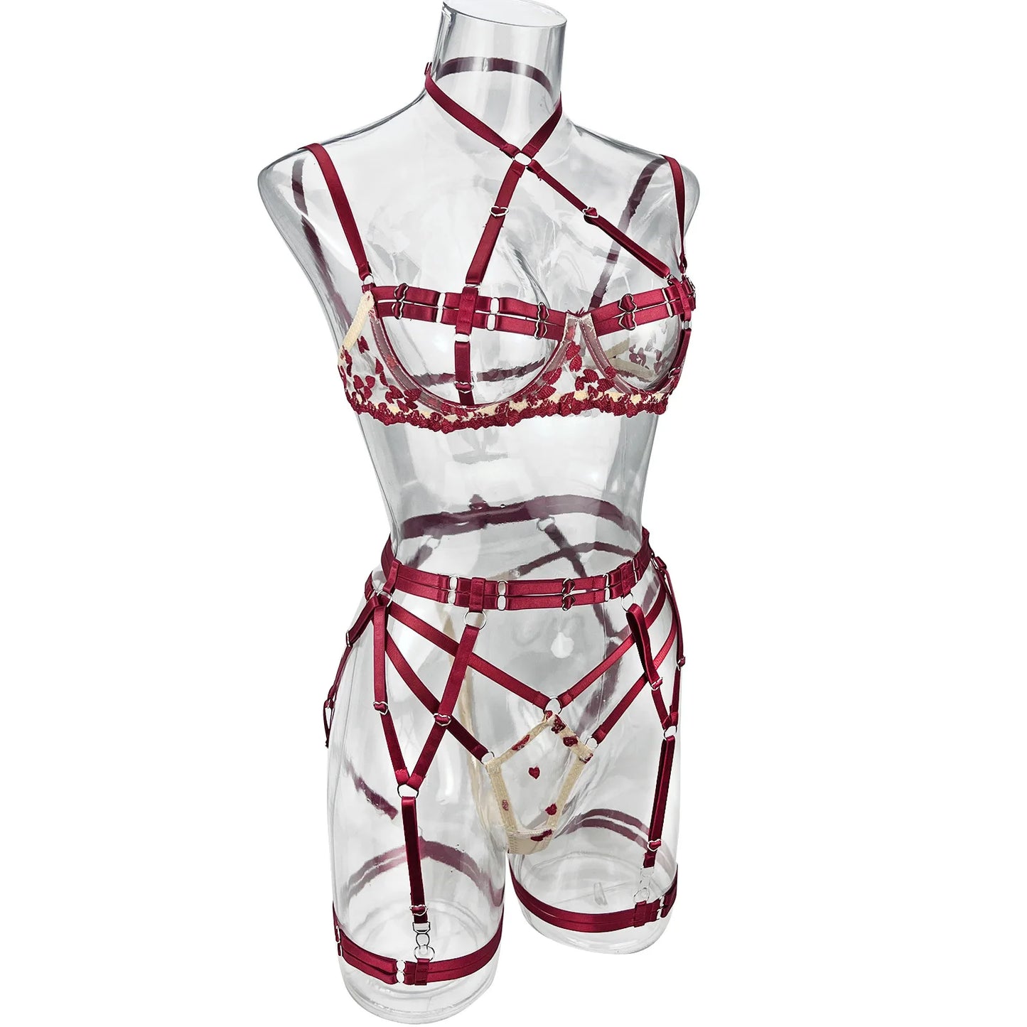 Burgundy Obsession Harness Set