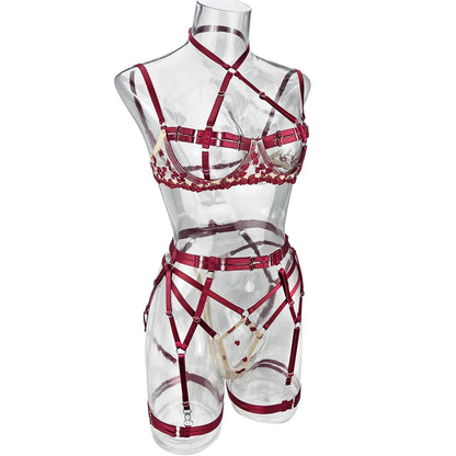 Burgundy Obsession Harness Set