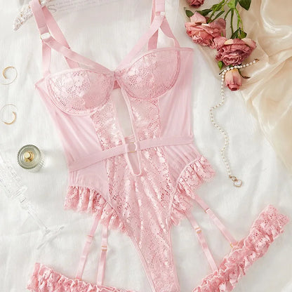 Ruffle Ritual Lace Bodysuit