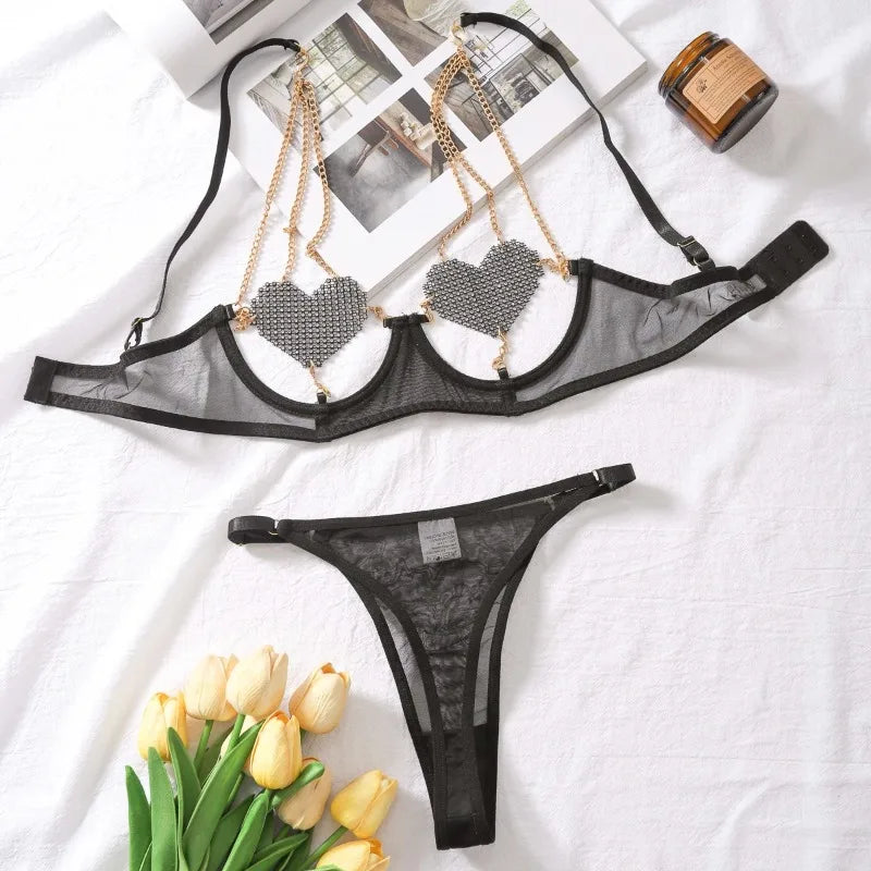 Heartbound Chain Lingerie Set